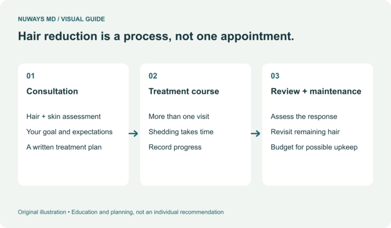 NuWaysMD explanatory diagram: hair course